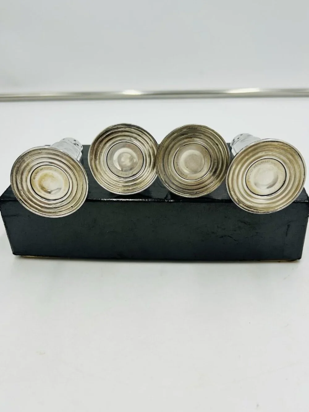 Duchin Creations Sterling Silver Weighted Salt Pepper Shakers Set of 4 215g